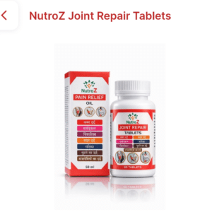 NutroZ Joint Repair Tablets – Ayurvedic Joint Support for Pain Relief & Mobility (60 Capsules)