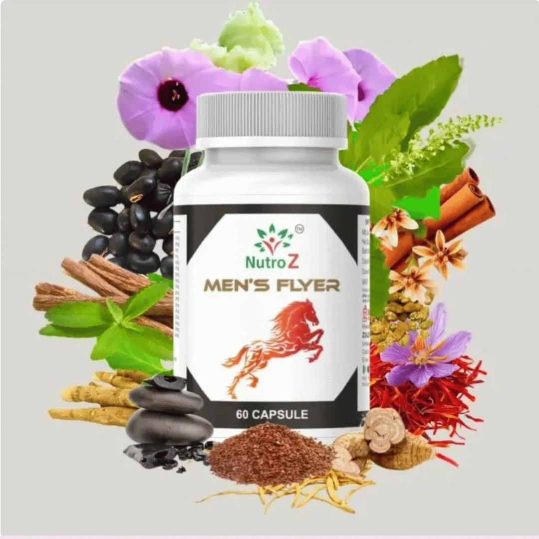 NutroZ Men’s Flyer – Natural Energy, Stamina & Strength Booster with Shilajit, Safed Musli & Kaunch Beej