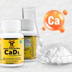 YOUTAG Calcium Carbonate 500mg with Vitamin D3 – Chewable Tablets for Strong Bones, Teeth & Muscle Support