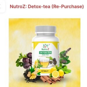 NutroZ Detox Tea Tablets – Green Tea & Grape Seed Extract for Detox, Metabolism & Wellness (60 Tablets)